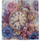 Pastelkleurig Steampunk Douchegordijn (Voorkant)