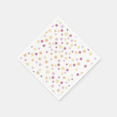 Pastelkleurig Stippen Papier Servet (Hoek)