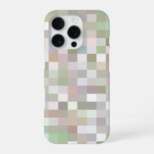 Pastelkleurig Vierkant Patroon iPhone 16 Pro Hoesje