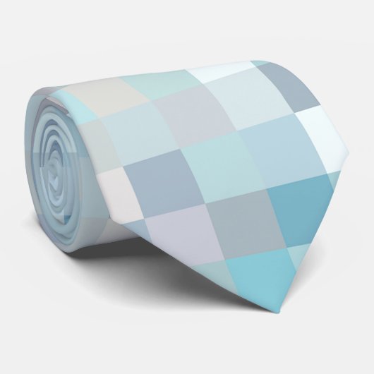 Pastelkleurig Vierkant Patroon Stropdas (Opgerold)