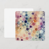 Pastelkleurig Waterverf bubbelpatroon Kaart (Voorkant / Achterkant)