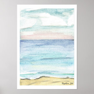 Pastelkleurig Zee Poster