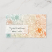 Pastelkleurige 3D-Rozen Visitekaartje (Voorkant)