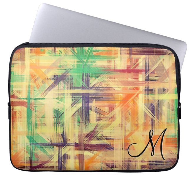 Pastelkleurige Abstracte Achtergrond Laptop Sleeve (Voorkant)