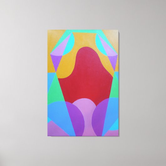 Pastelkleurige Abstracte Canvasprint Canvas Afdruk (Voorkant)