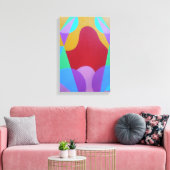 Pastelkleurige Abstracte Canvasprint Canvas Afdruk (Insitu (Woonkamer))