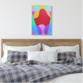Pastelkleurige Abstracte Canvasprint Canvas Afdruk (Insitu (Slaapkamer))