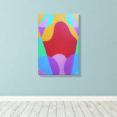 Pastelkleurige Abstracte Canvasprint Canvas Afdruk (Insitu (Houten vloer))