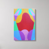 Pastelkleurige Abstracte Canvasprint Canvas Afdruk (Voorkant)