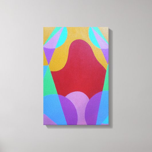 Pastelkleurige Abstracte Canvasprint Canvas Afdruk (Voorkant)