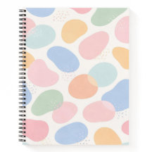 Pastelkleurige Abstracte Vormen Spiraal Notebook