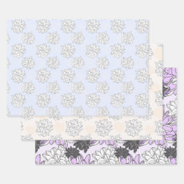 Pastelkleurige bloem dahlia hoofd  inpakpapier vel