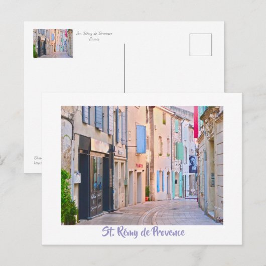 PASTELKLEURIGE BLOEMEN/PROVENCE BRIEFKAART (Voorkant / Achterkant)