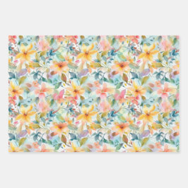 PASTELKLEURIGE BLOEMEN VERPAKKINGSPAPIER VELLEN