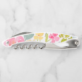 Pastelkleurige bloemenspiral kurkentrekker (Achterkant)