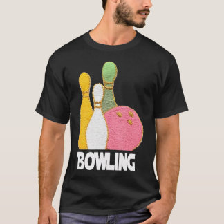 Pastelkleurige Bowling Pins Met Bal T-shirt