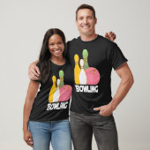 Pastelkleurige Bowling Pins Met Bal T-shirt (Unisex)