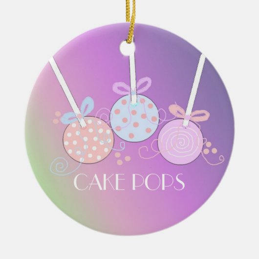 Pastelkleurige Cake Pops Keramisch Ornament (Voorkant)