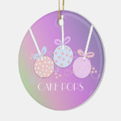 Pastelkleurige Cake Pops Keramisch Ornament (Links)