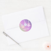 Pastelkleurige Cake Pops Ronde Sticker (Envelop)