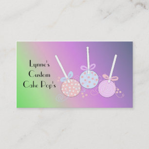 Pastelkleurige Cake Pops Visitekaartje