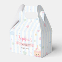 Pastelkleurige Cakeparty Meisje Eerste Verjaardag