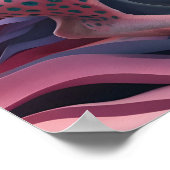Pastelkleurige cheetah Abstract behang Poster (Hoek)