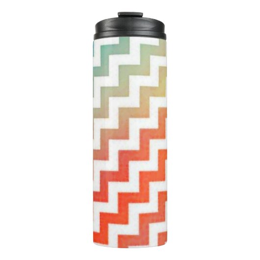 Pastelkleurige chevron thermosbeker (Voorkant)