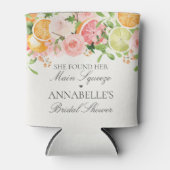 Pastelkleurige Citrus Hoofdkneep Bruidsfeest Favor Blikjeskoeler (Voorkant)