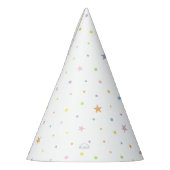 Pastelkleurige Confetti Witte Feesthoed Feesthoedjes (Links)