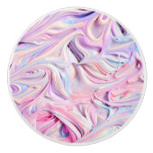 Pastelkleurige Crème Frosting Keramische Knop (Voorkant)