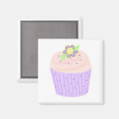 Pastelkleurige Cupcake Magneet (Voorkant / Achterkant)