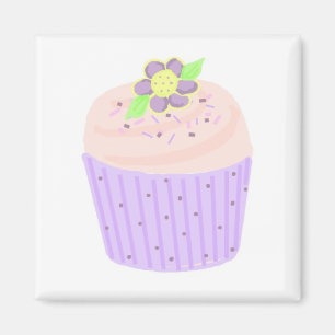 Pastelkleurige Cupcake Magneet