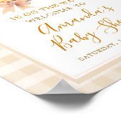 Pastelkleurige Cutie Pie Geruite Herfst Baby Showe Poster (Hoek)