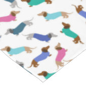 Pastelkleurige Dachshund Tafelkleed (Gekanteld)