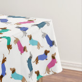 Pastelkleurige Dachshund Tafelkleed (Voorbeeld)