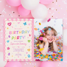 Pastelkleurige edelsteen foto verjaardagsfeest