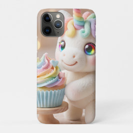 Pastelkleurige Eenhoorn met Regenboog Cupcake Case-Mate iPhone Case