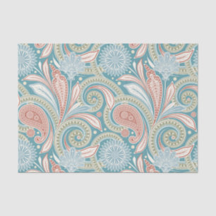 Pastelkleurige florale  paisley tissuepapier