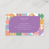 Pastelkleurige geometrische visitekaartje (Achterkant)