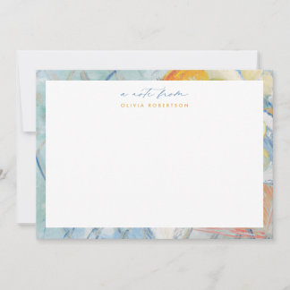 Pastelkleurige geschilderde stilleven briefkaart