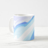 Pastelkleurige golven koffiemok (Voorkant links)