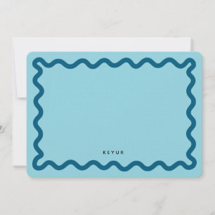 Pastelkleurige golvende eenvoudige briefkaart