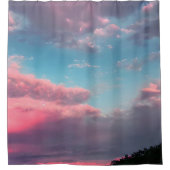 Pastelkleurige hemel douchegordijn (Voorkant)