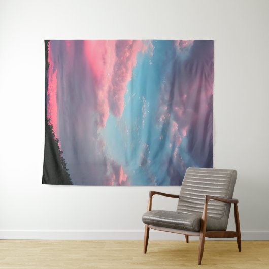 Pastelkleurige hemel wandkleed (In Situ (horizontaal))