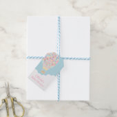 Pastelkleurige hete luchtballon baby shower cadeau cadeaulabel (Met Touw)