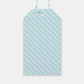 Pastelkleurige hete luchtballon baby shower cadeau cadeaulabel (Achterkant)