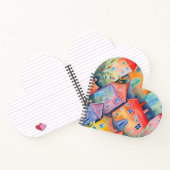 Pastelkleurige huisjes in zachte kleur, rustgevend notitieboek (Binnen)