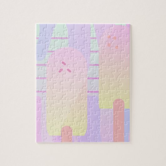 Pastelkleurige IJsdruppel Legpuzzel (Verticaal)