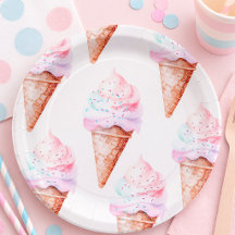Pastelkleurige Ijsje Bordjes | Zoete Verjaardag